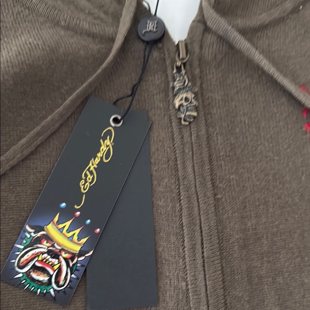 Ed Hardy by Christian Audigier Wool Zip-Up Hoodie – Large - Picture 4 of 6